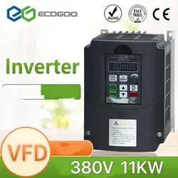 VFD AC 380V 400v 7.5kw 11KW Variable Frequency Drive 3 Phase Speed Controller Inverter Motor VFD Inverter Frequency Converter