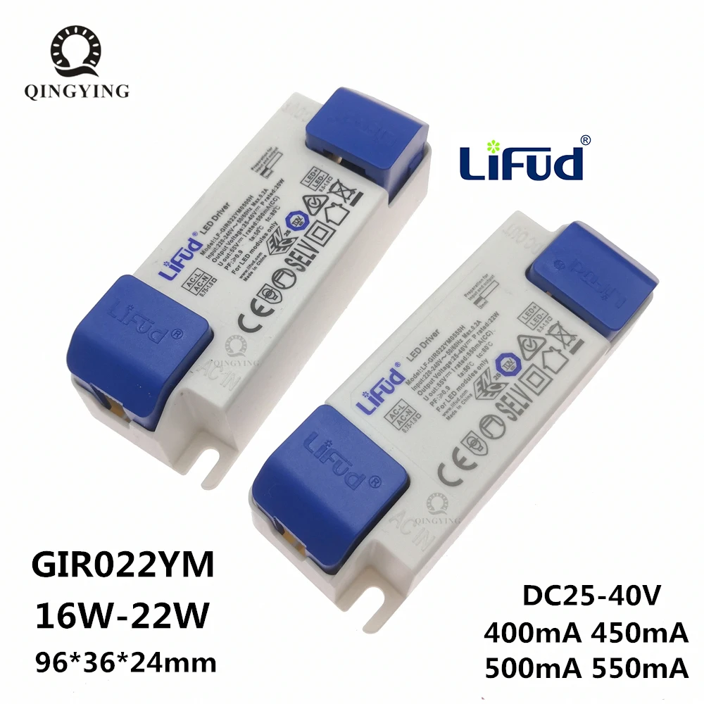 1pcs-5pcs Lifud LED Driver LF-GIR022YM YS No Flicker Series 400mA 450mA 500mA 550mA 600mA 25-40V High PF Lighting Transformer