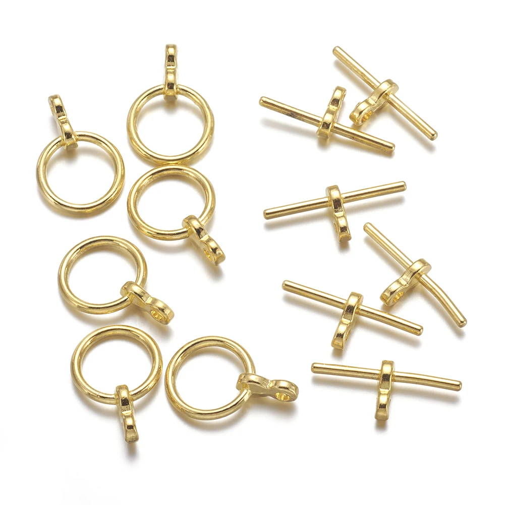 

20 sets Golden Silver Color Tibetan Style OT Toggle Clasps Connectors For DIY Bracelet Necklace Jewelry Findings Making