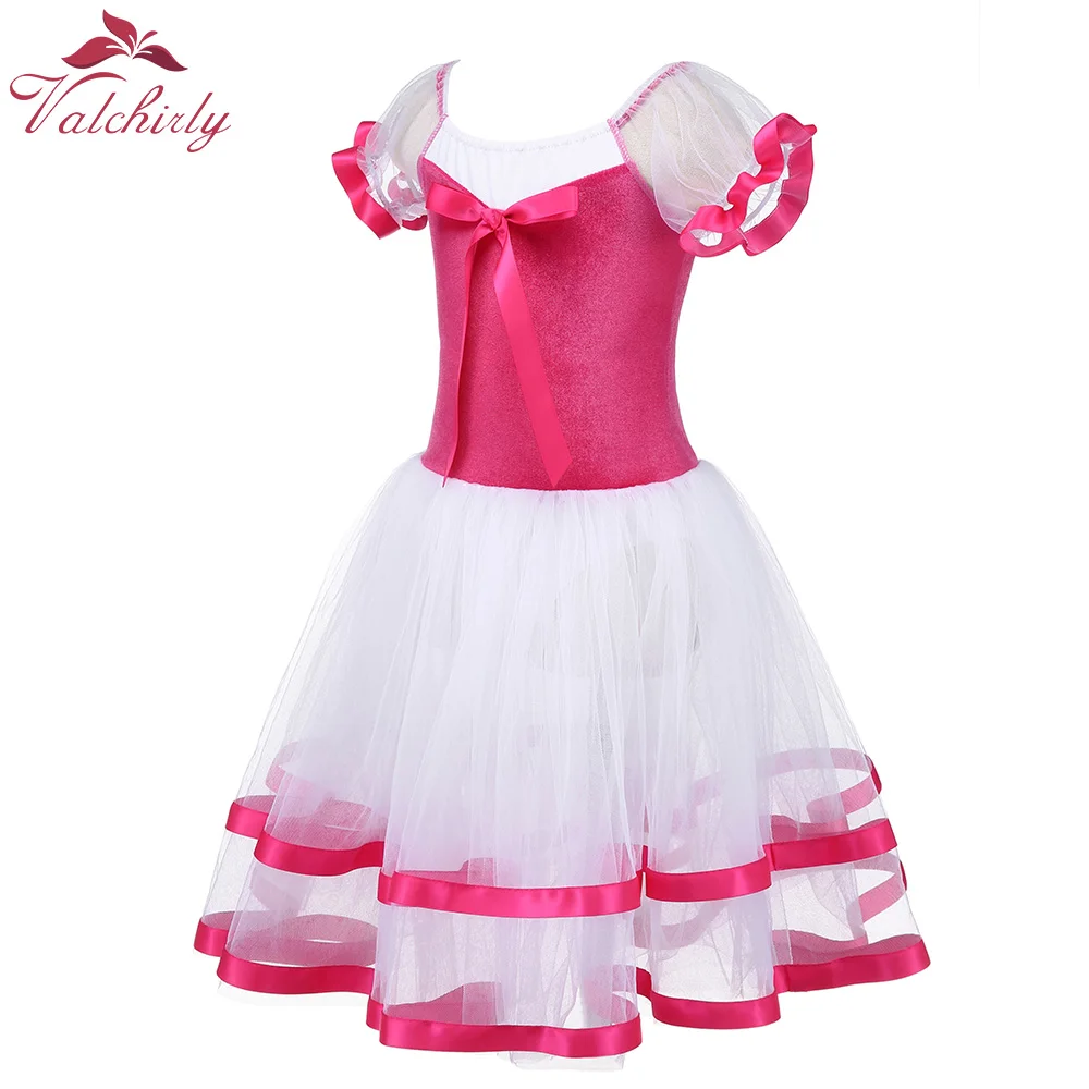 New Hot Pink Fairy Prom Party Costume Ballerina Dancewear balletto Tutu Dress per bambini