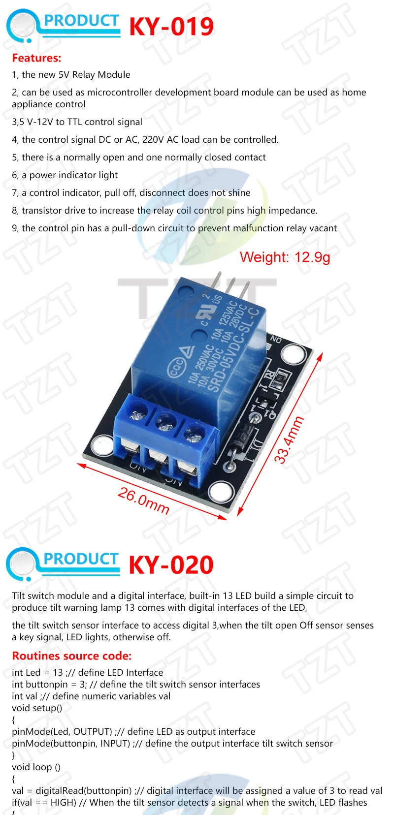 Für Arduino 45 Arten von Sensoren Digitaler Temperatur-Feuchtigkeits-RGB-LED-Boden-Buzzer-Ton-Ultraschall-Regentropfen-Sensormodul DHT11 – Detail 15