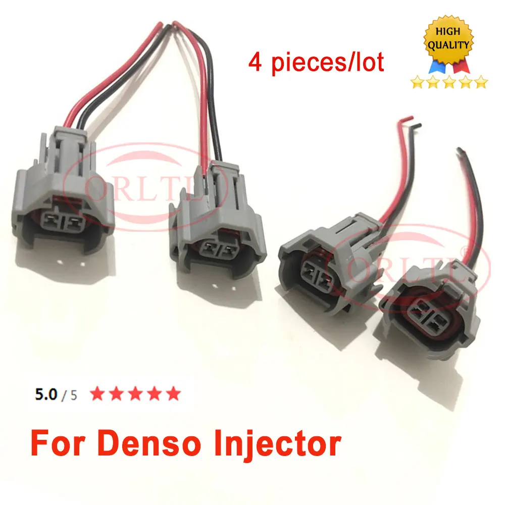 Fuel Injector Adapters Harness For Denso Female to EV1 Bosch Jetronic Male Wired Injector PnP Adapters Plug Clip Cable Wiring