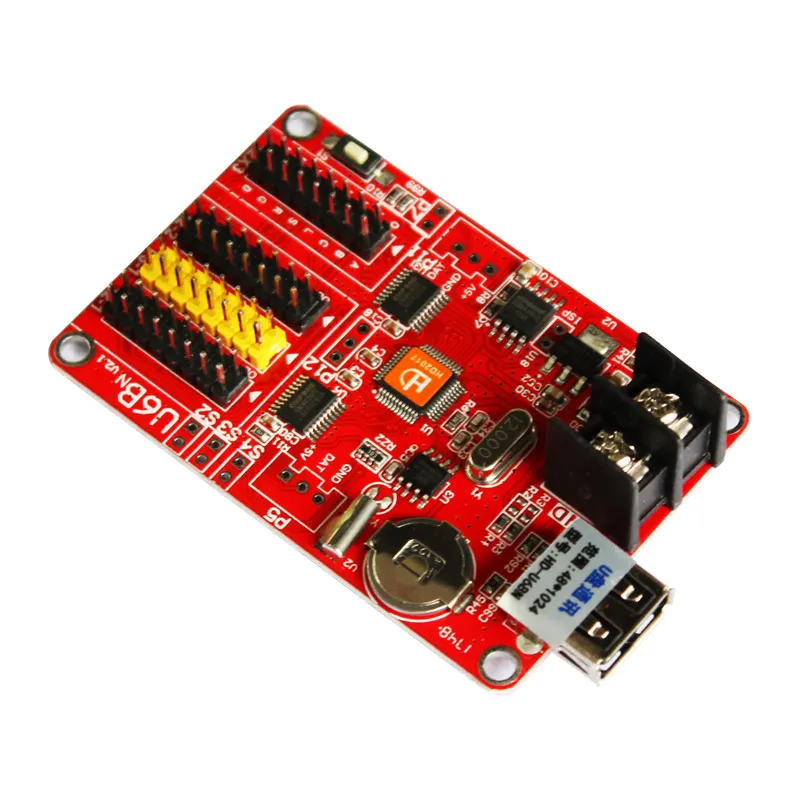 Huidu HD-U6BN temperature sensor 1024*48 single & dual color usb led control card huidu U6BN for P10 led module
