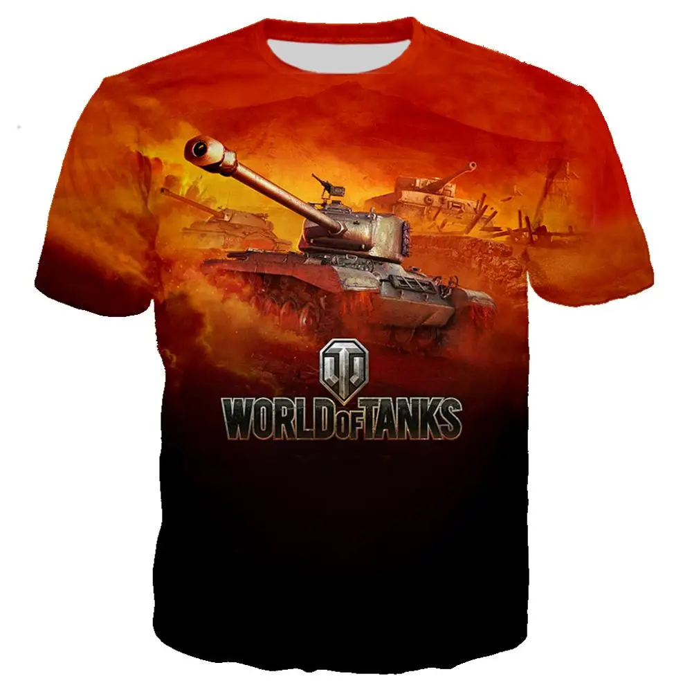 3D Print World Of Tanks Game T Shirt Military T-shirt Hiphop Cool Tee Shirt/Streetwear Summer Men Clothes 2019 Oversized 5XL TOP