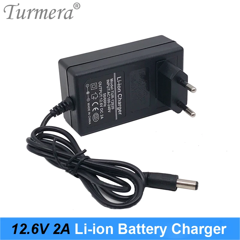 Turmera 12.6V 16.8V 21V 25V 2A 1.3A 1A 18650 Lithium Battery Charger DC5.5*2.1MM for 3S-6S 12V -25V Screwdriver Battery Pack Use