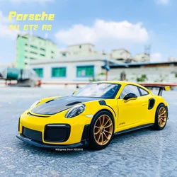 Maisto 1:24 Porsche 911 GT2 RS symulacja aluminiowy model samochodu dekoracja rzemieślnicza kolekcja zabawek narzędzia prezent