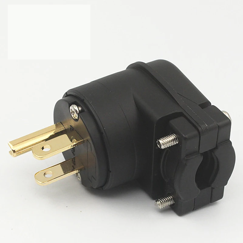 Hi-End 90องศาทองSchuko/US/AUปลั๊กIEC Connector Diy Hifiเครื่องขยายเสียงลำโพงสายไฟAcสายปลั๊ก