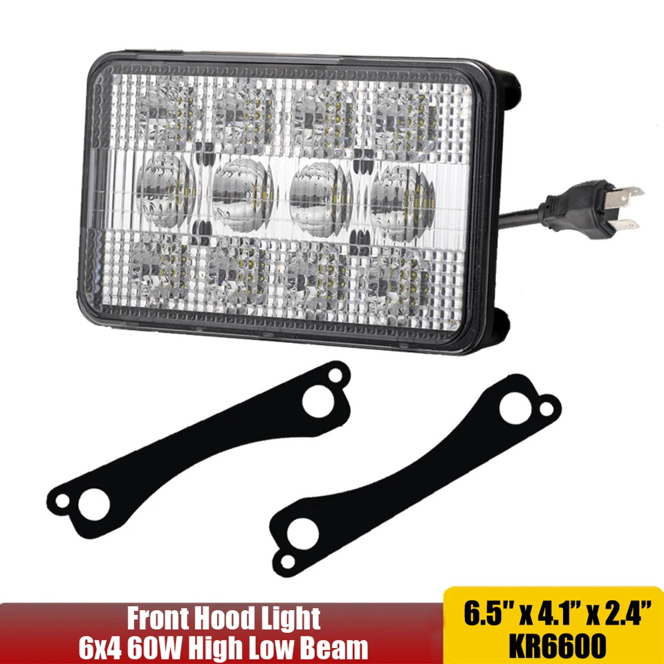6 × 4 ledヘッドライトをjohn deereトラクター6200,6300、6400,6500