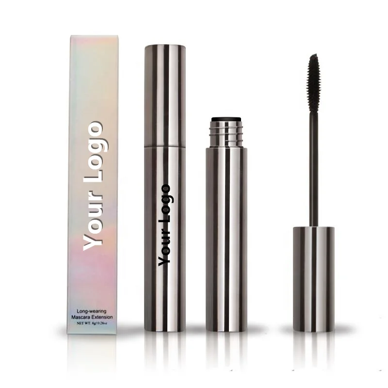 

30pcs/lot Private Label Mascara Sliver Tube Thick Curling Slender Lengthening Waterproof Cosmetics Wholesale Makeup Custom Logo