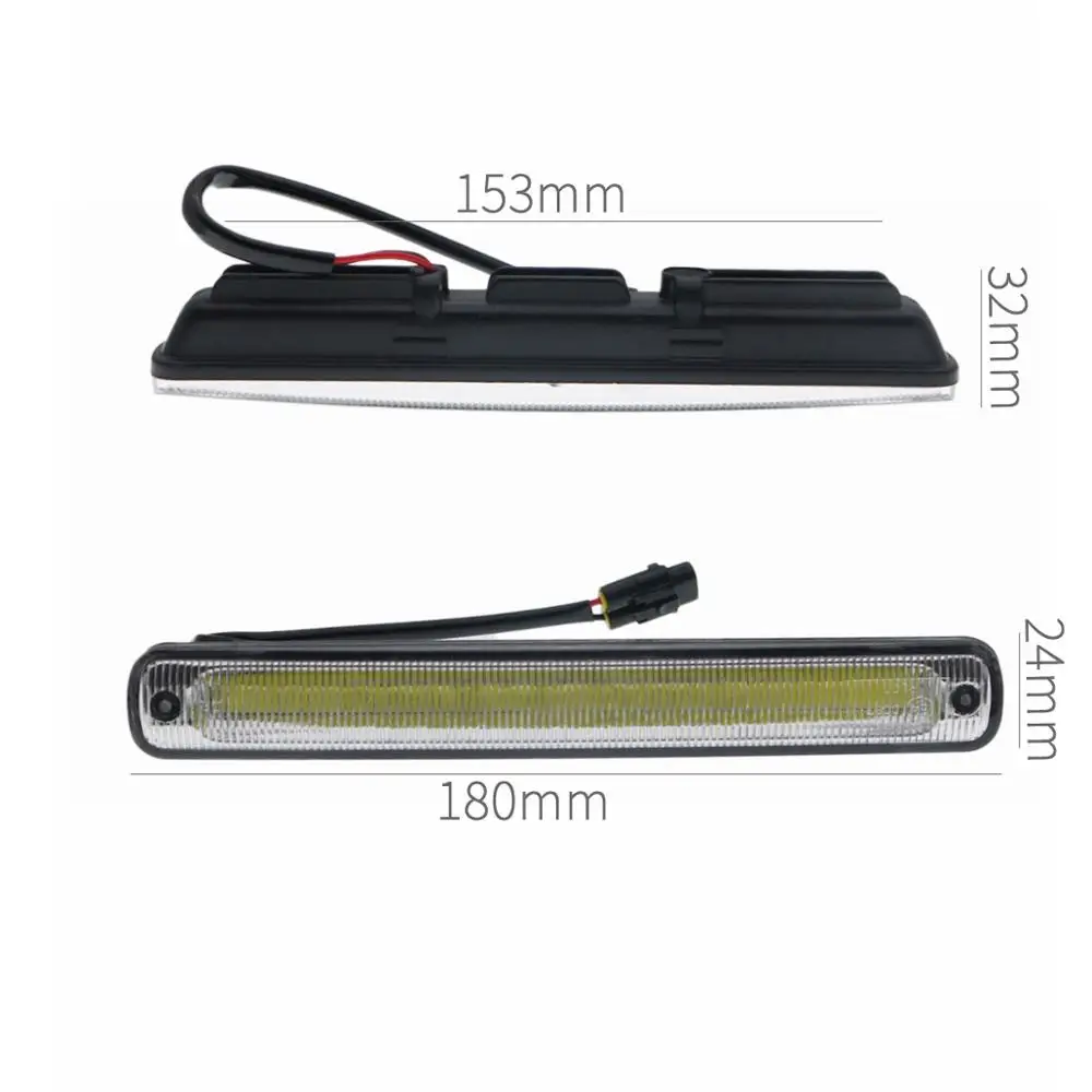 2pcs 12V/24V 18CM Universal Ultra Bright 12W COB Daytime Running Light 6500K LED Car DRL Driving Lamp Waterproof fog lights E4