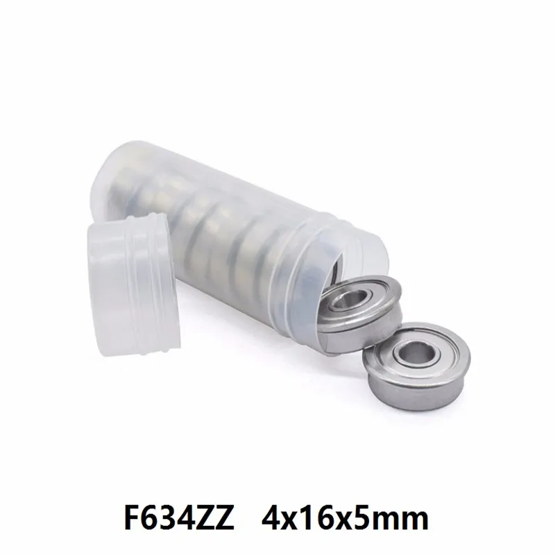 

200pcs/lot F634ZZ F634-ZZ Z F634Z 4x16x5 mm miniature shielded flange deep groove ball bearing F634-2Z 4*16*5