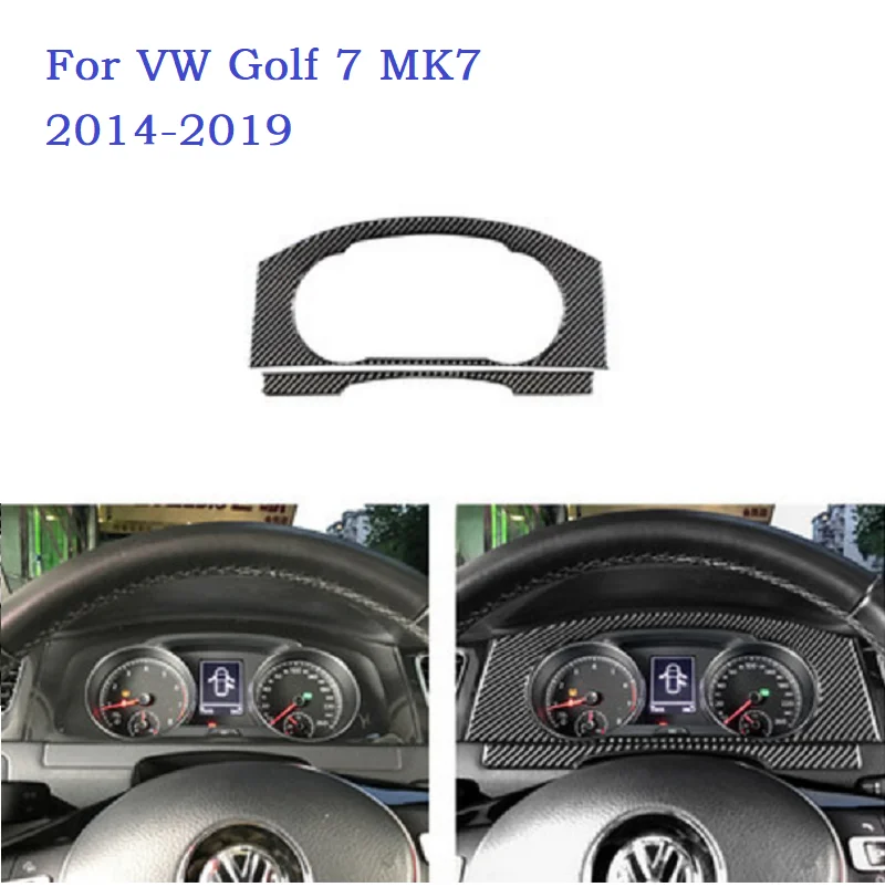 

Fit For Golf MK7 GTI R 2014-2019 Real Carbon Fiber Interior Front Cluster Dash Board Panel Trim Car Accessories