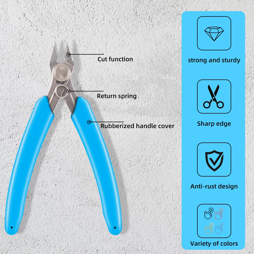 Mini Cutting pliers Multi Functional Tools Electrical Wire Cable Cutters Cutting Side Snips Flush Stainless Steel Nipper DIY