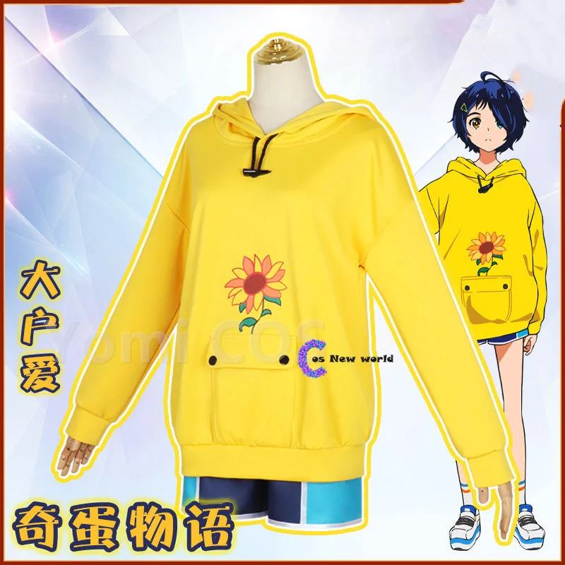 New Anime WONDER EGG PRIORITY Cosplay Ohto Ai Hoodies Woman Girl Sweatshirt Sport Pullover Costume Clothing Cos wig Halloween