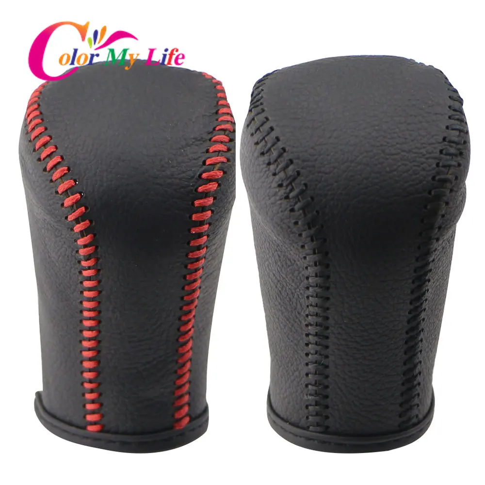 

Leather Gear Shift Knob Cover for Toyota Corolla Rav4 Rav 4 2014-2019 Automatic Hand-Stitched DIY Gear Head Shift Knob Cover