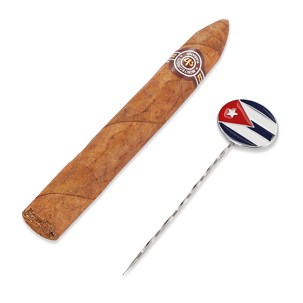 GALINER Cigar Draw Enhancer Tool Single Needles Draw & Cigar Nubber Dredge Pass Smoking Accessories