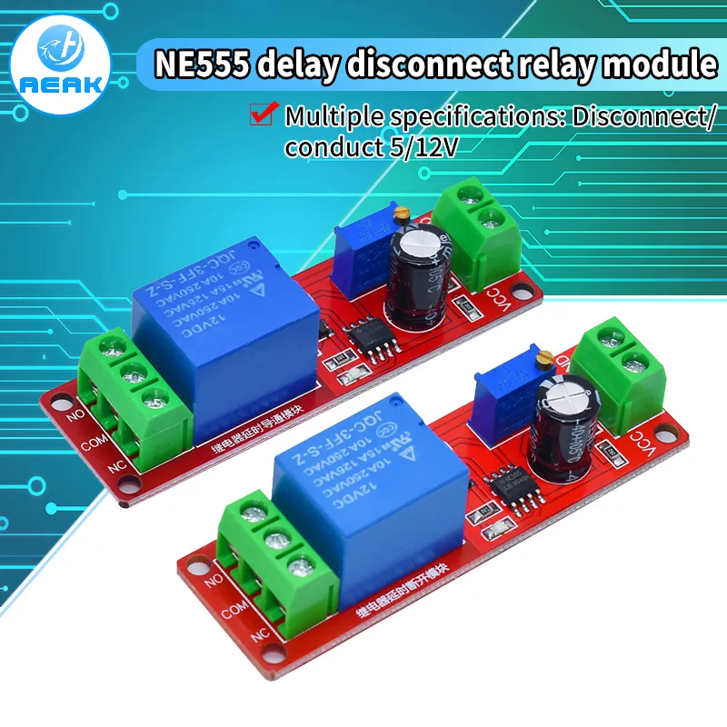 DC 5V 12V Time Delay Relay NE555 Time Relay Shield Timing Relay Timer Control Switch Car Relays Pulse Generation Duty Cycle 10S