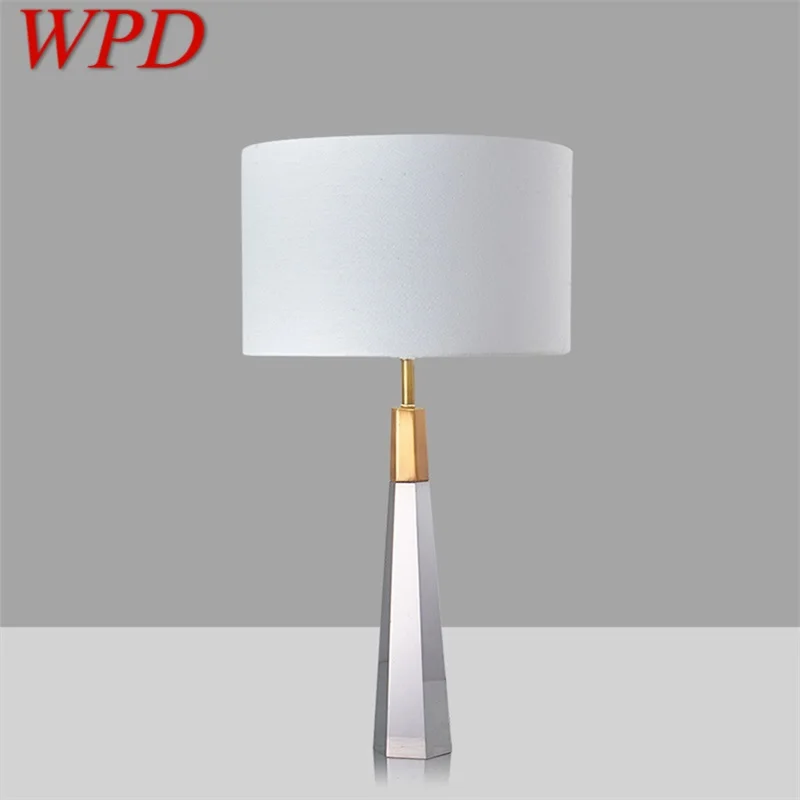 

WPD Modern Table Lamps For The Bedroom Design E27 White Crystal Desk Light Home LED Decorative For Foyer Bedside Office