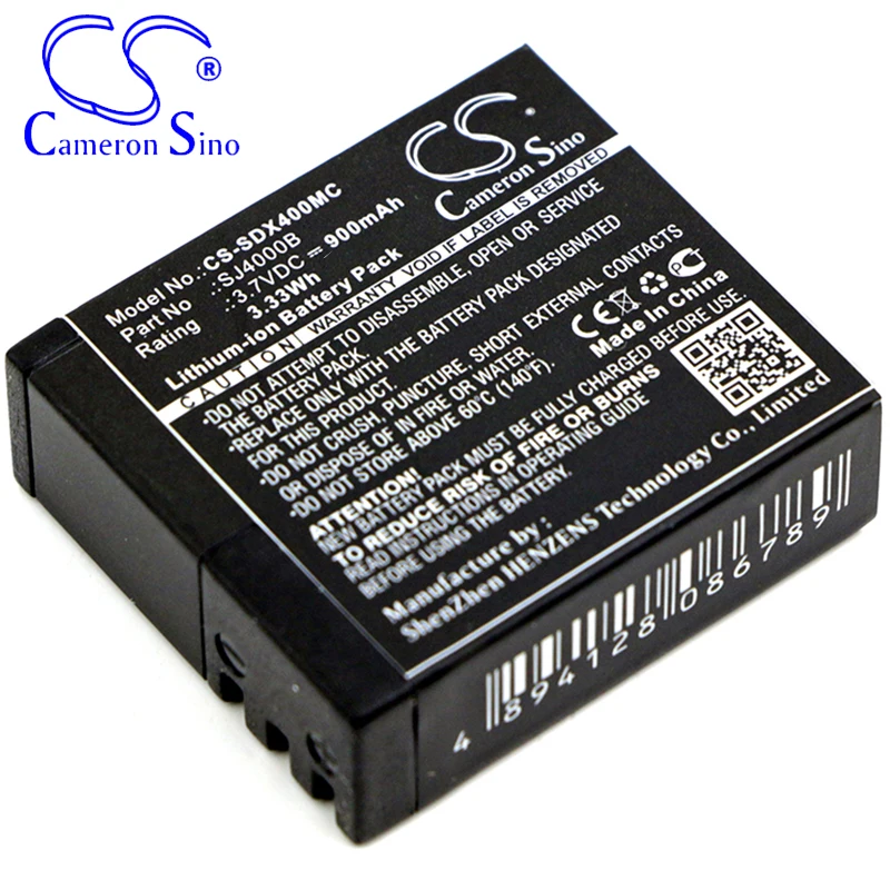 CameronSino Battery for FOREVER SC-100 SC-200 SC-210 SC-220 SC-300 SC-310 SC-400 fits myPhone BR-01 camera battery 900mAh 3.70V