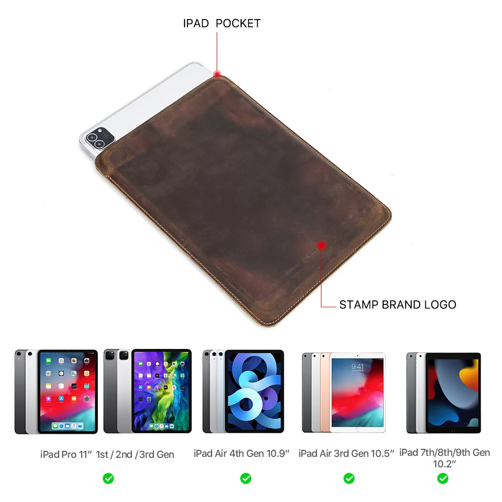 Contacts Family Genuine Leather Case For iPad Air 5 Air 4 10.9\