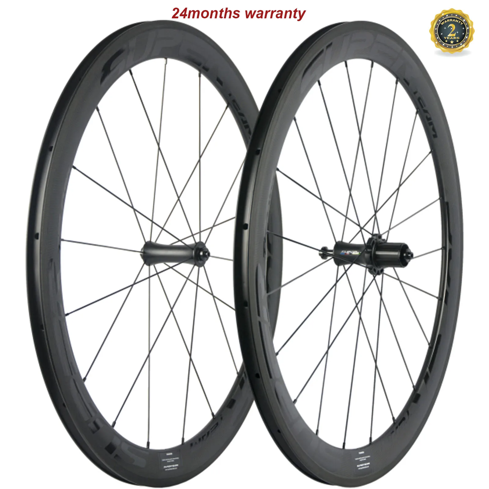 

High TG SUPERTEAM 50mm Clincher/Tubular Carbon Wheelset 700C Carbon Wheels Road Bike