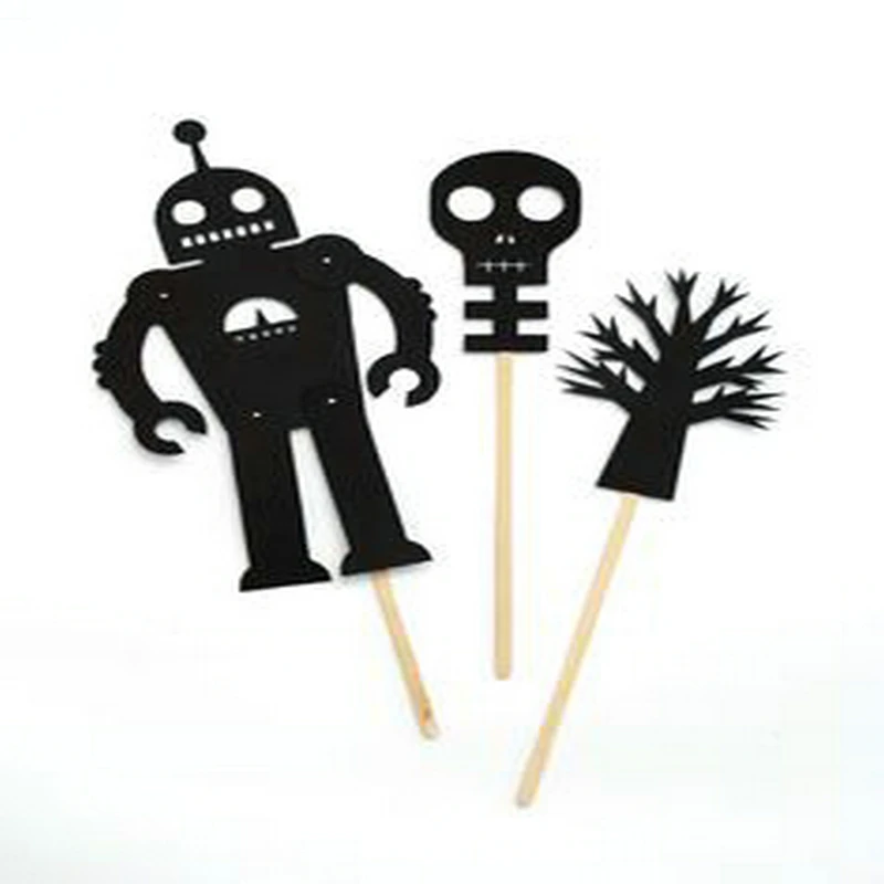 Halloween Party Shadow Play Early Childhood Stories Set Bamboo Stick Silhouette Decoration Home Supplies Movie For Children Room