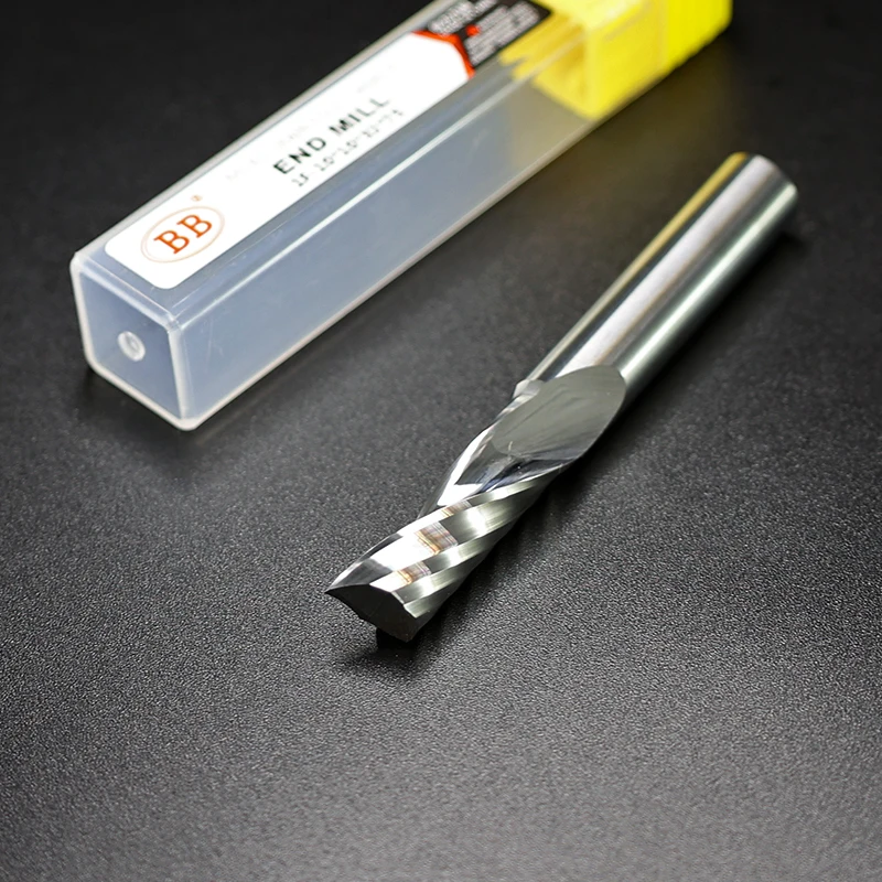 Imagem -04 - Bb-única Espiral Carbide End Fresa 3d Gravura Router Bit Acrílico Pvc Madeira Mdf Alumínio Cnc 3d 3.175 10 bb