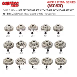 1pcs 64DP 3.175mm 36T 37T 38T 39T 40T 41T 42T 43T 44T 45T 46T 47T 48T 49T 50T Metal Pinion Motor Gear for 1/10 RC Car Part