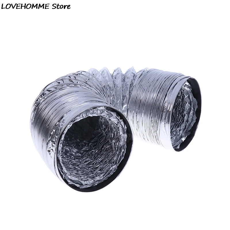 4inch Ventilator Pipe Aluminum Tube Air Ventilation Hose Flexible Exhaust Duct 2M