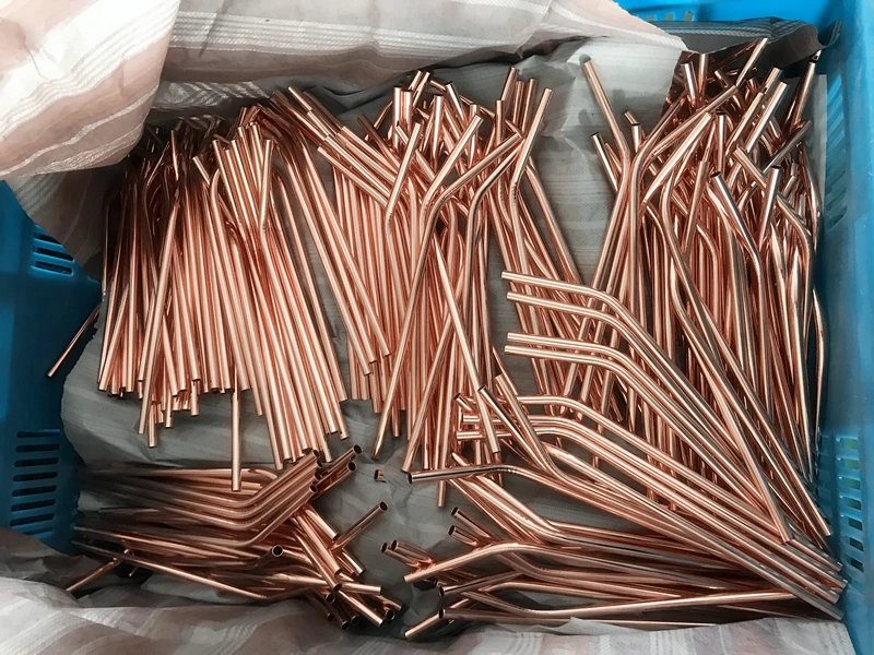 

WOWSHINE Economy Stainless Steel Drinking Straw Rose Gold Wholesale 50pcs/lot 6MMX215MM thickness 0.35mm