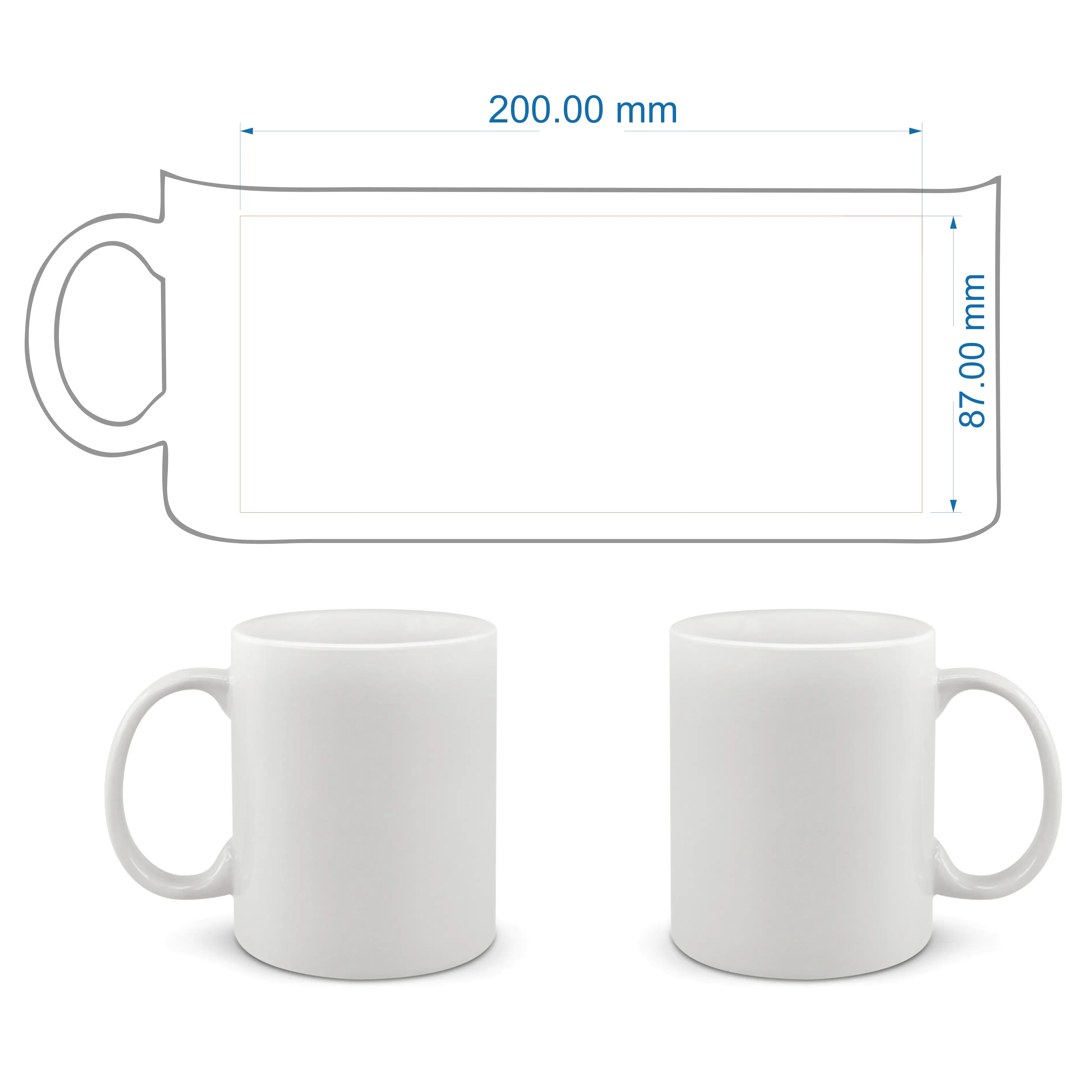 DROPSHIPPING DIY 350ML 12oz Ceramic Mug Customized with Your design Print