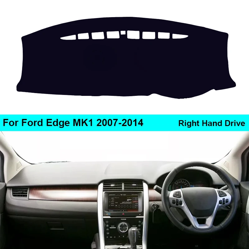 Car Dashboard Cover Dashmat For Ford Edge MK1 2007 - 2014 LHD RHD 2 Layers Auto Dash Mat Carpet Cape Sun Shade 2013 2012 2011