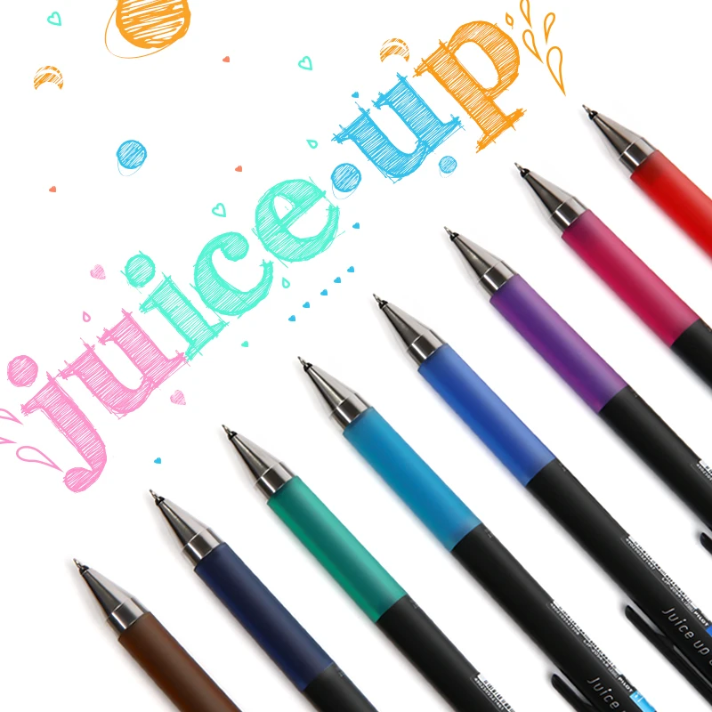 Caneta de gel metálica pilot juice up, caneta colorida de 0.4mm para álbum, material de papelaria japonês kawaii, 1 peça