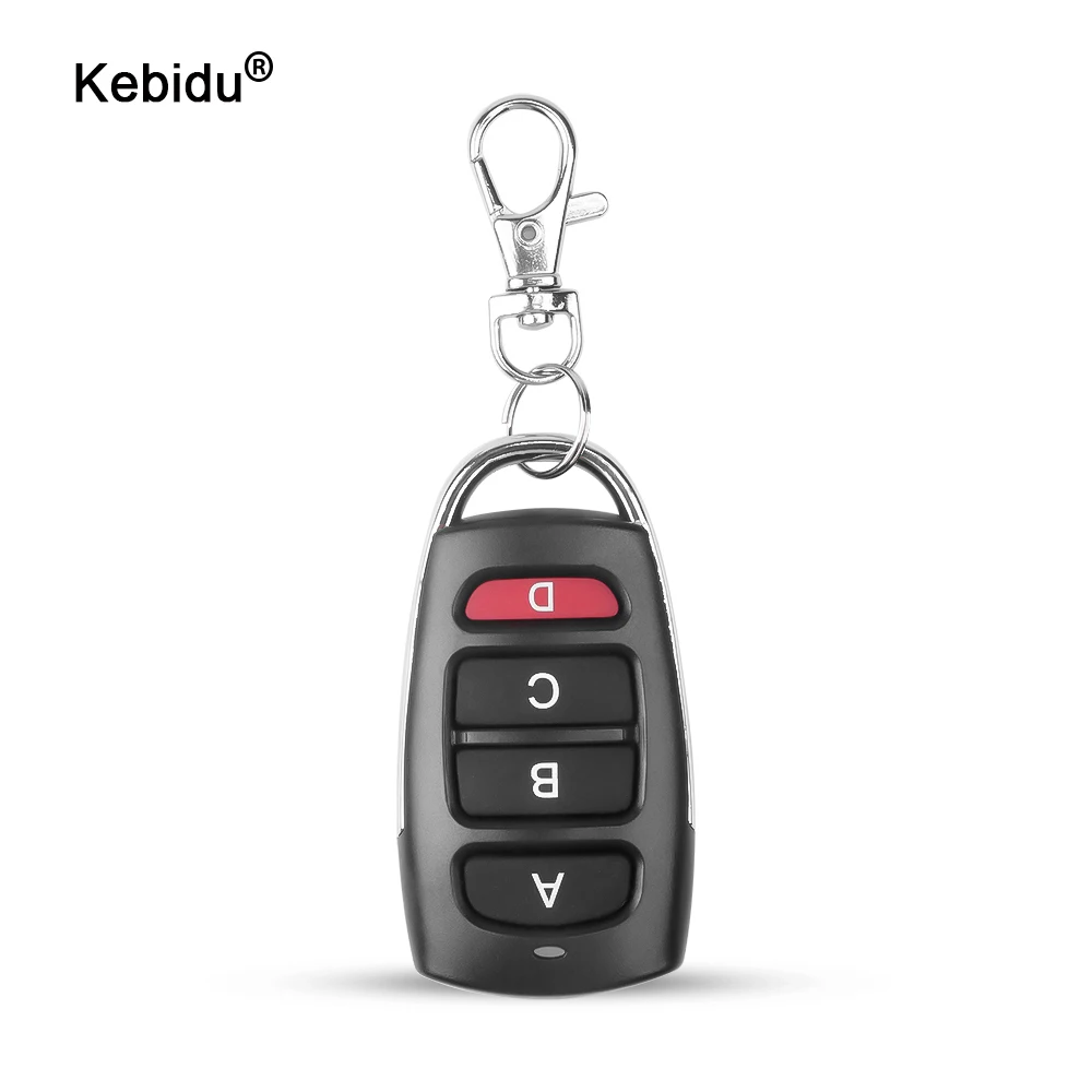 Kebidu 433 Mhz Auto Copy RF Remote Control 4 Channel Cloning Gate for Garage Door Remote Control Portable Duplicator Key