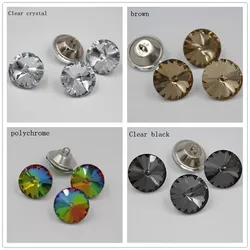 50Pcs/lot colours Crystal Glass Buttons 20/25mm Sofa Industry Decoration Fileds Soft Crystal Button KTV Wall Decorative Buckle