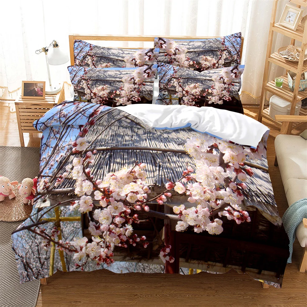 Flowers 3D Digital Bedding Sets Home Bedclothes Super King Cover Pillowcase Comforter Textiles Bedding Set  bed cover set