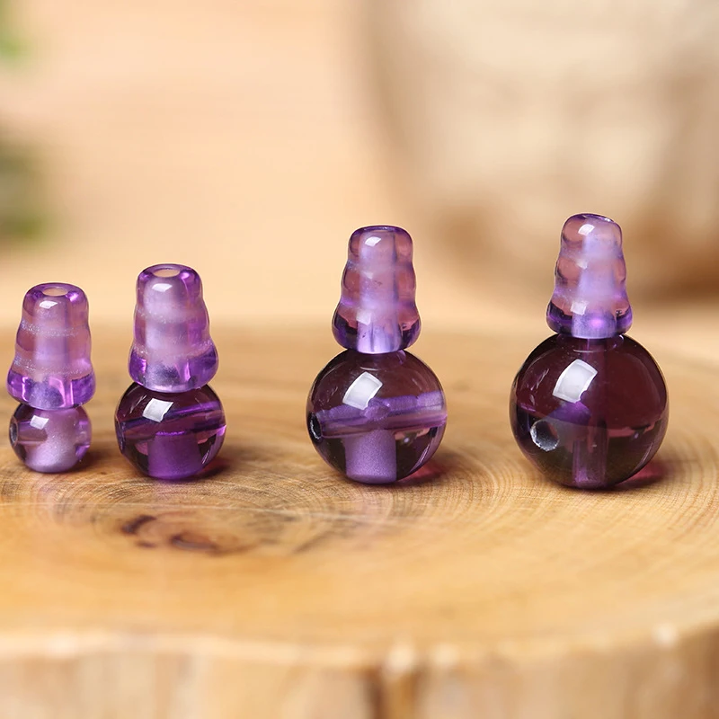 4A Natural Amethyst T-Junction Buddha Head Quartz Crystal Single Bead DIY Jewelry Making