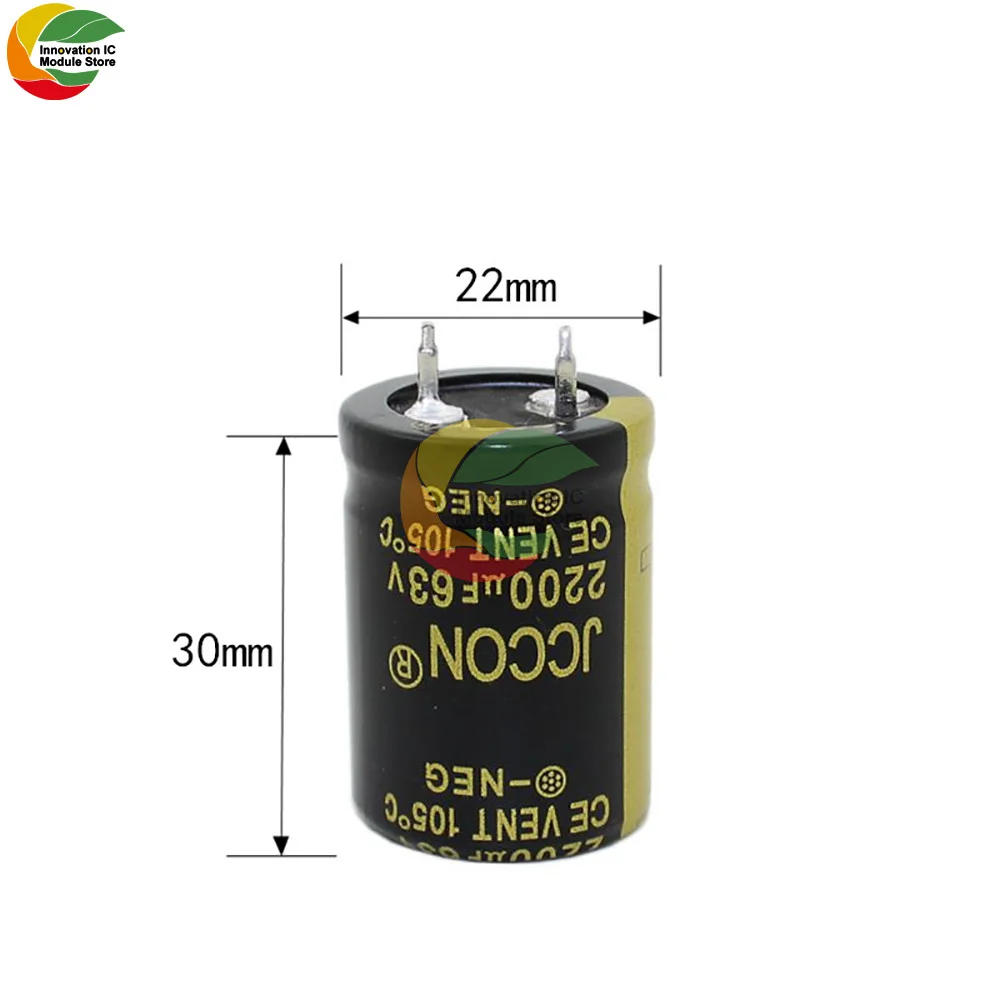 Aluminum Electrolytic Capacitor 63V 2200uF 22X30MM Speaker Aluminum Electrolytic Capacitor High Frequency Low ESR Capacitor