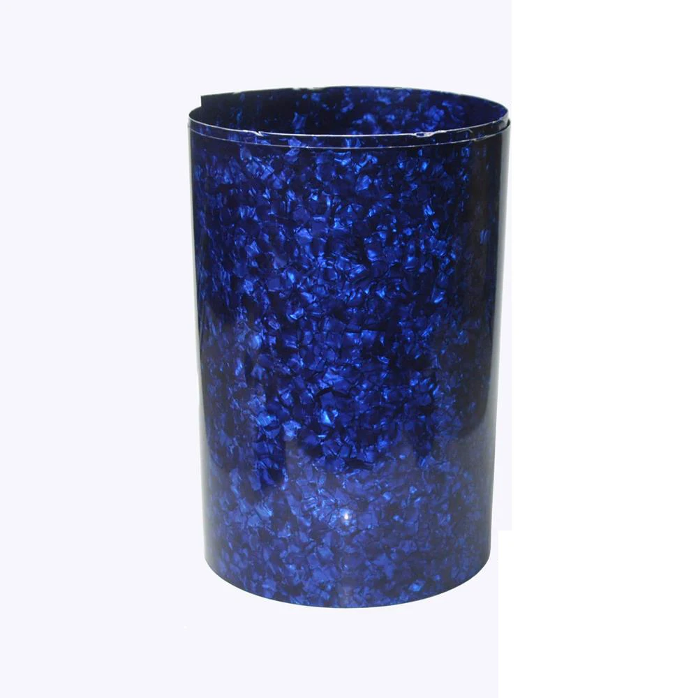 2Pcs Celluloid Sheet Drum Wrap Musical Instrument Deco Pearl Blue 10x60\'\' and 16x60\'\'