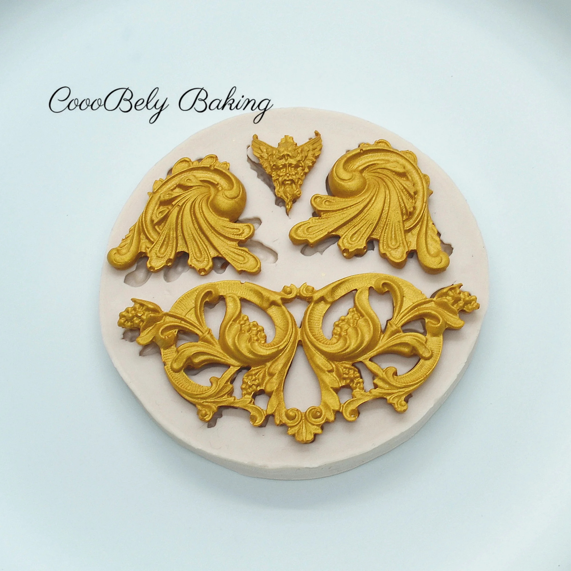 

Craft Baroque Scroll Relief Silicone Mold Cake Decorating Tools Fondant Chocolate Candy Gumpaste Mold Cupcake Frame Baking