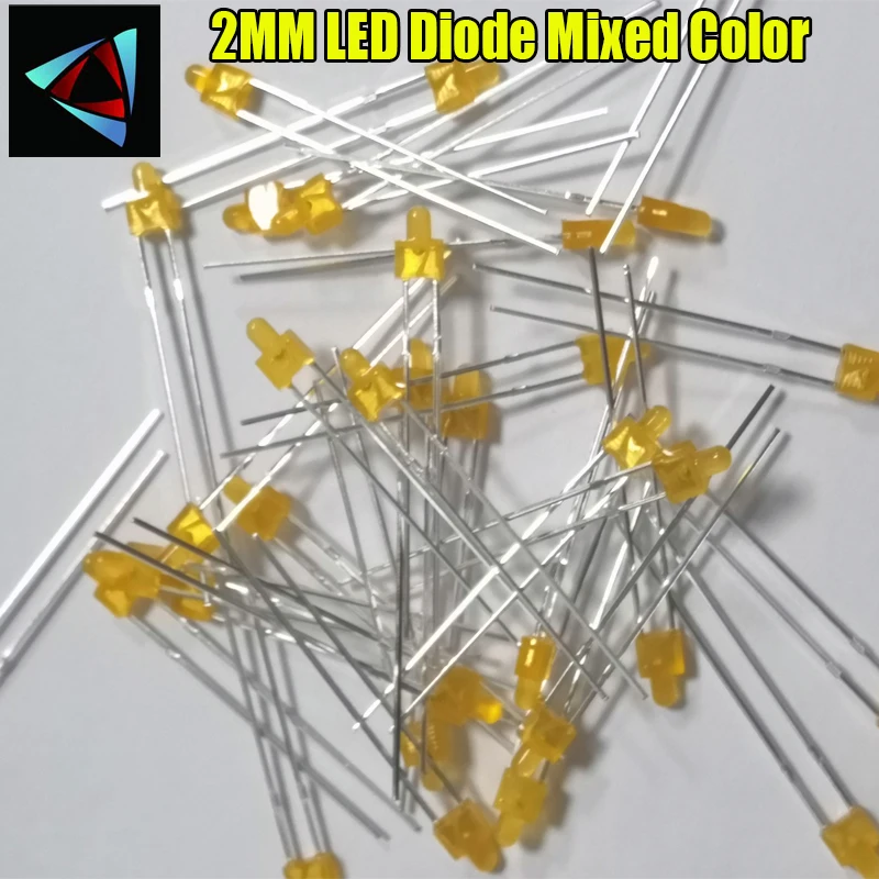 50Pcs 2MM LED Diode Mixed Color Orange