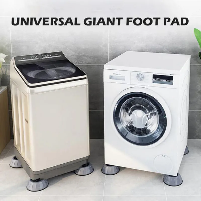 4Pcs Anti Vibration Feet Pads Rubber Legs Slipstop Silent Skid Raiser Mat For Washing Machine Support Dampers Stand Accessories