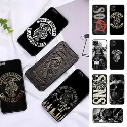 American TV Sons of Anarchy custodia per telefono per iphone 13 8 7 6 6S Plus X 5S SE 2020 XR 11 12 pro XS MAX