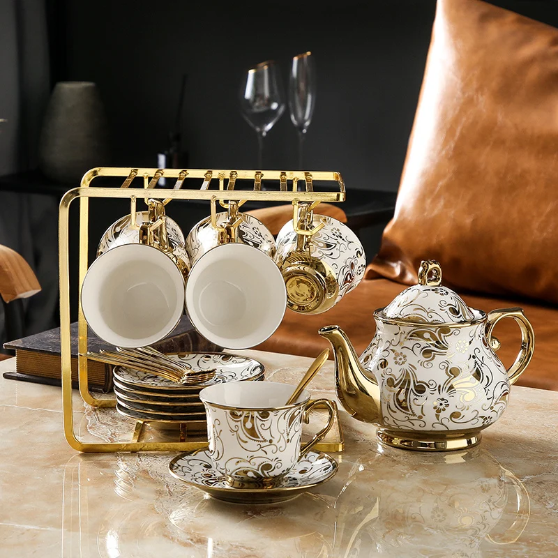 Ceramic Coffee Cup Set, Nordic Bone China Mug and Saucer