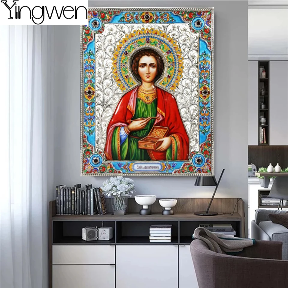 5D Diamond Painting Religion Virgin Mary Rhinestone Diamond Embroidery Icon Mosaic Picture Cross Stitch Sacred Figure Home Decor