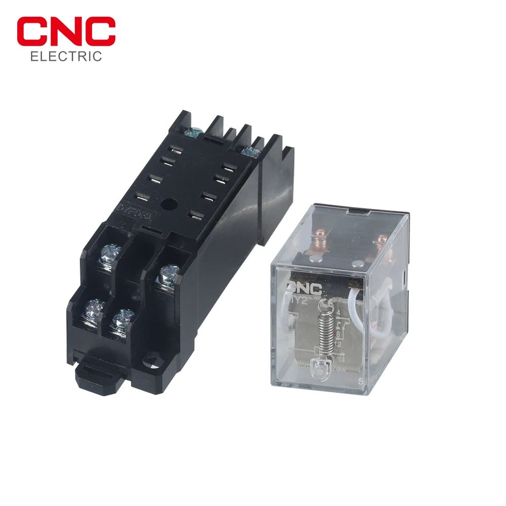 CNC MY2 DPDT MY2NJ Power Relay Coil General Purpose Relay  Relais DC 12v/24v AC 110v/220v Relay Switch With Socket Base