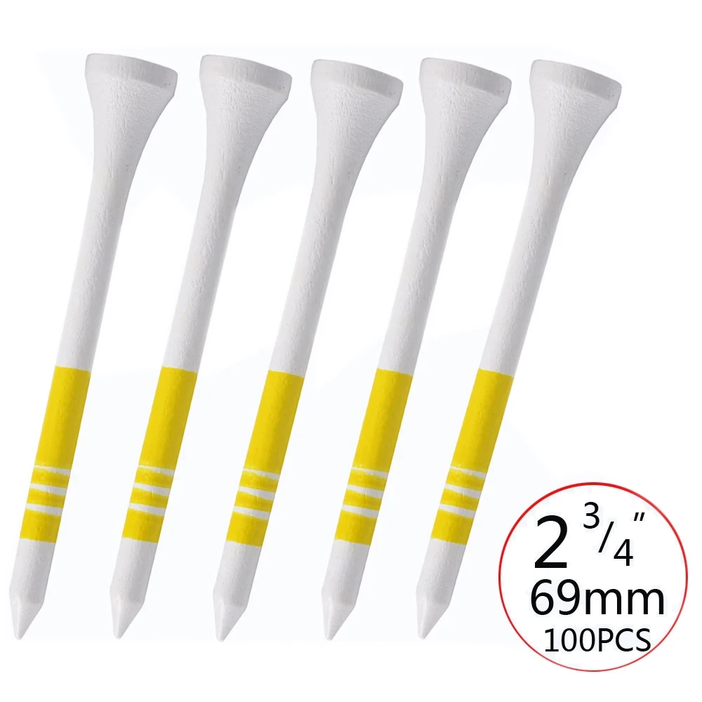 100 pcs/pack Berufs Golf Tees 69mm Holz Golf Holz Tees