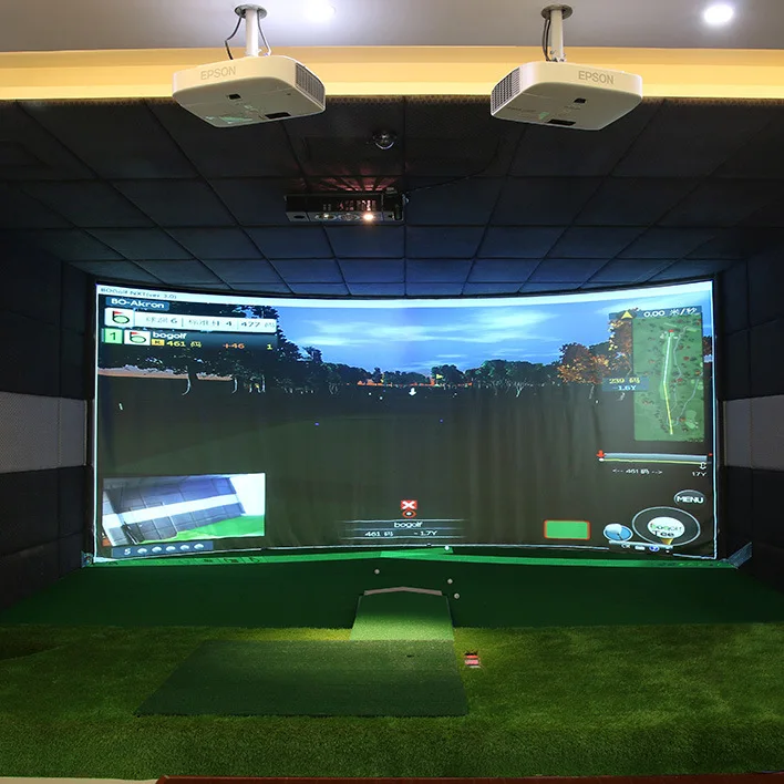 Pantalla de proyección de simulador, pantalla de impacto, Material de tela blanca para interiores, ejercicio de Golf, Targe de Golf