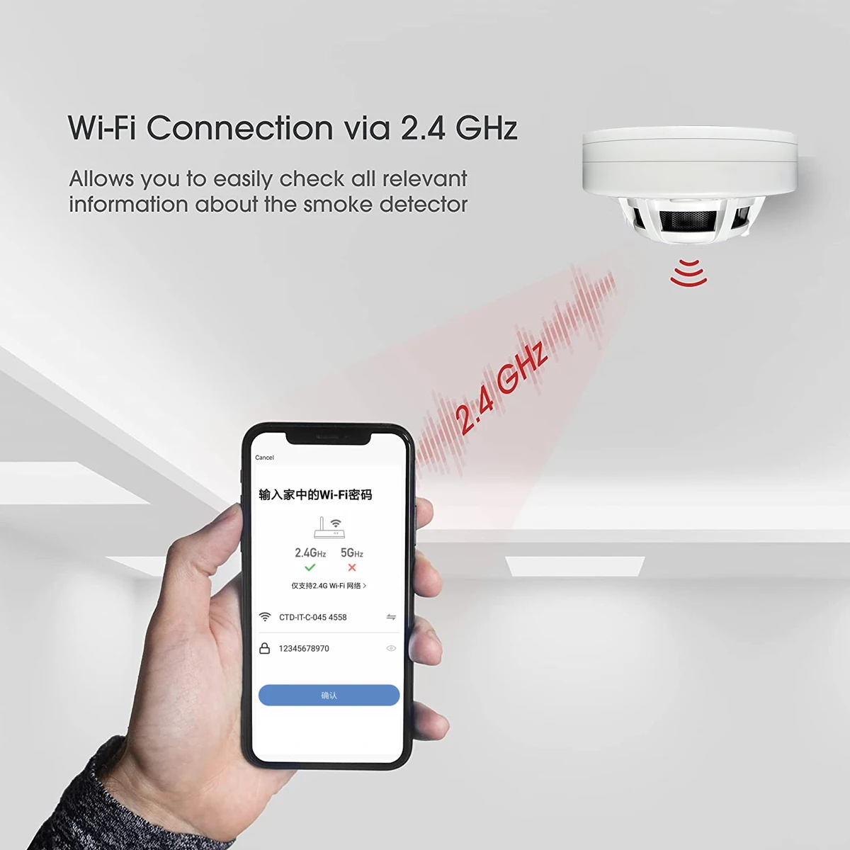 WiFi Smoke Detector Alarm System Smokehouse Firefighters Smoke Sensor for Home Fire Protection Tuya Smart Life APP