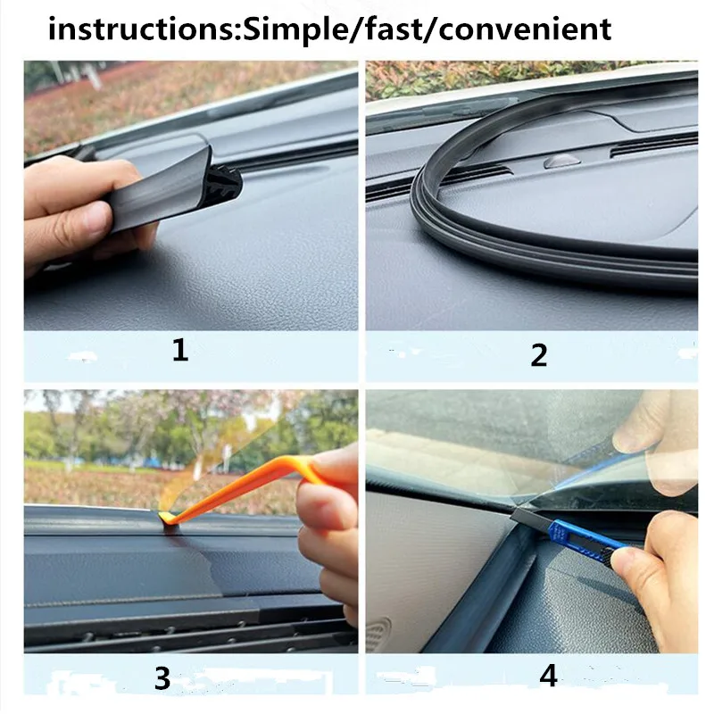 

1.6M Car Dashboard Sealing Strip Auto Sound Seal Strip for lada granta kalina vesta priora largus 2110 niva 2107